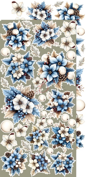 Zestaw dodatków 15x30 Jolly Season Flowers &amp; More CC-C79-JS-11 Craft O'Clock