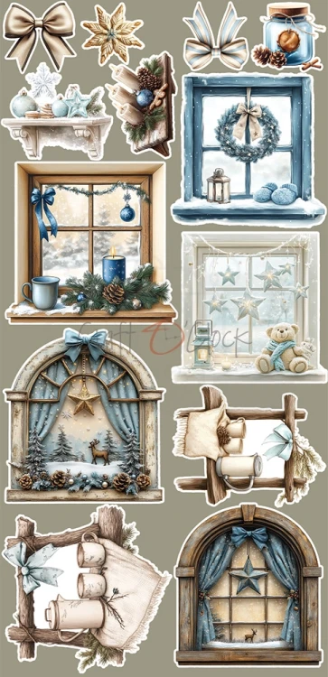 Zestaw dodatków 15x30 Jolly Season Flowers &amp; More CC-C79-JS-11 Craft O'Clock