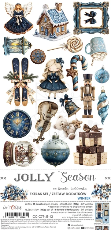 Zestaw dodatków 15x30 Jolly Season Winter CC-C79-JS-12 Craft O'Clock