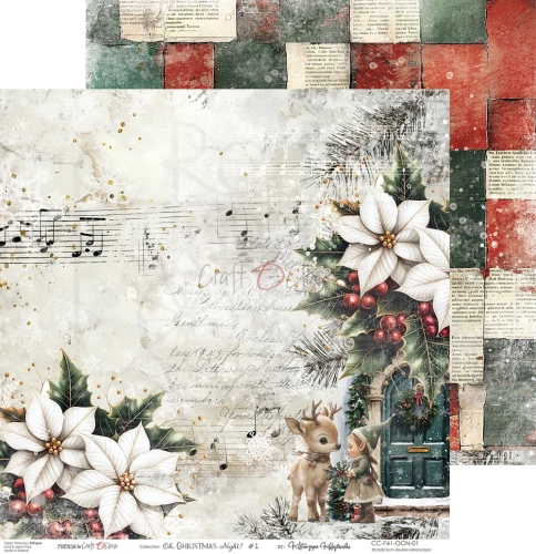 Zestaw papierów do scrapbookingu 30x30 Oh, Christmas Night CC-F41-OCN-00 Craft O'Clock