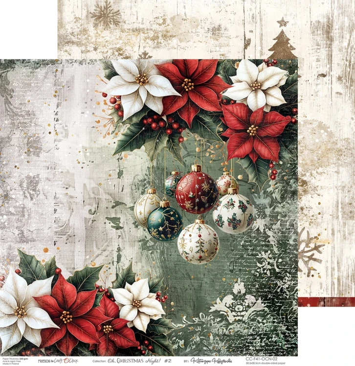 Zestaw papierów do scrapbookingu 30x30 Oh, Christmas Night CC-F41-OCN-00 Craft O'Clock