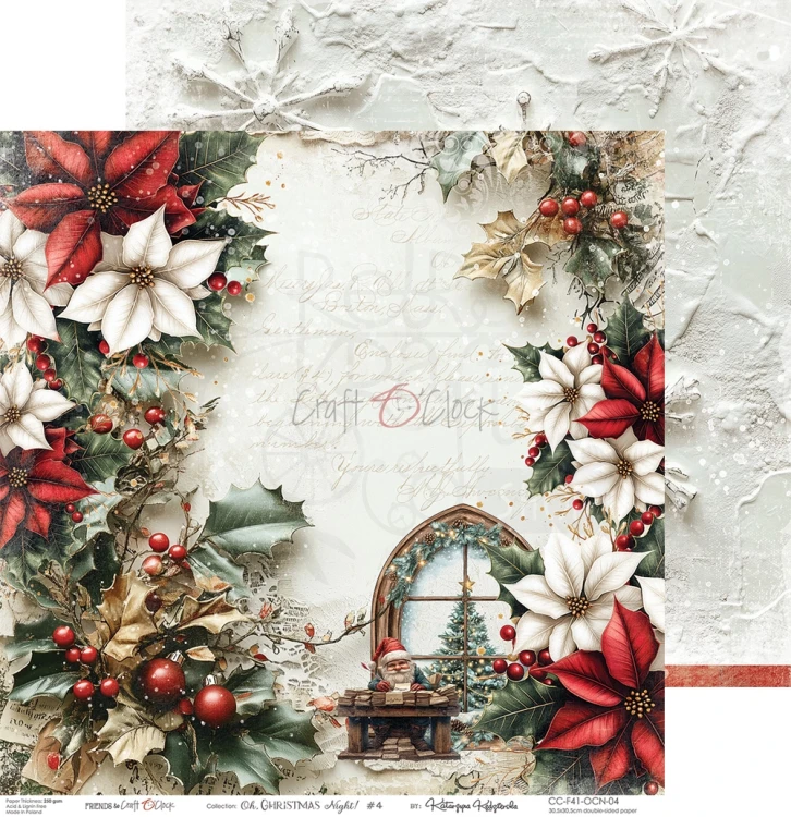 Zestaw papierów do scrapbookingu 30x30 Oh, Christmas Night CC-F41-OCN-00 Craft O'Clock