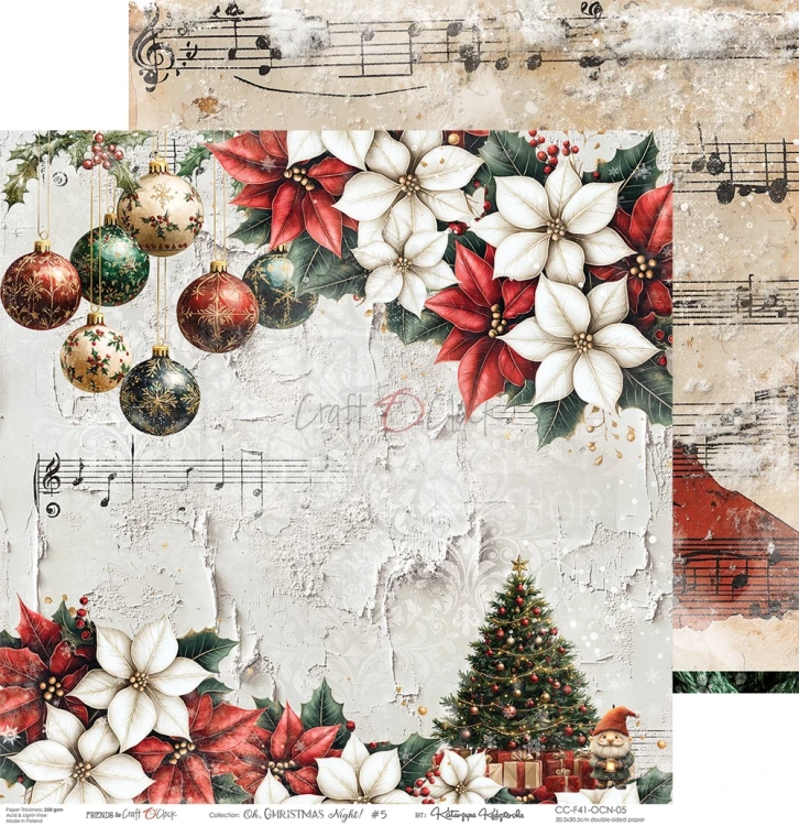 Zestaw papierów do scrapbookingu 30x30 Oh, Christmas Night CC-F41-OCN-00 Craft O'Clock