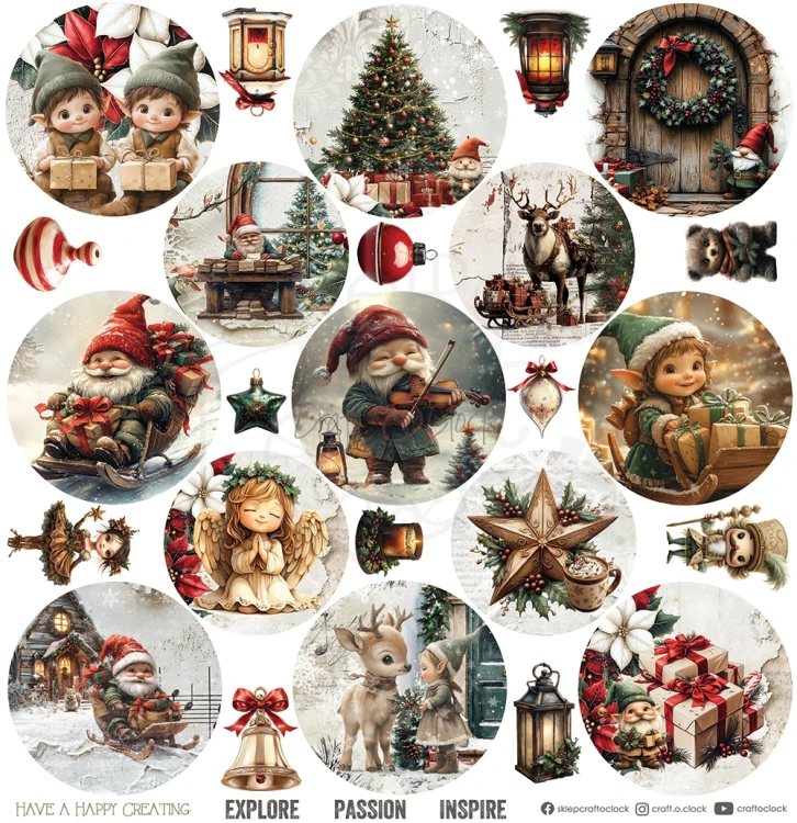 Zestaw papierów do scrapbookingu 30x30 Oh, Christmas Night CC-F41-OCN-00 Craft O'Clock