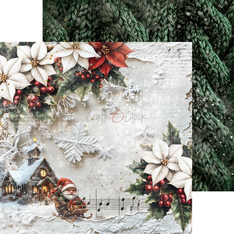 Zestaw papierów do scrapbookingu 20x20 Oh, Christmas Night CC-F41-OCN-07 Craft O'Clock