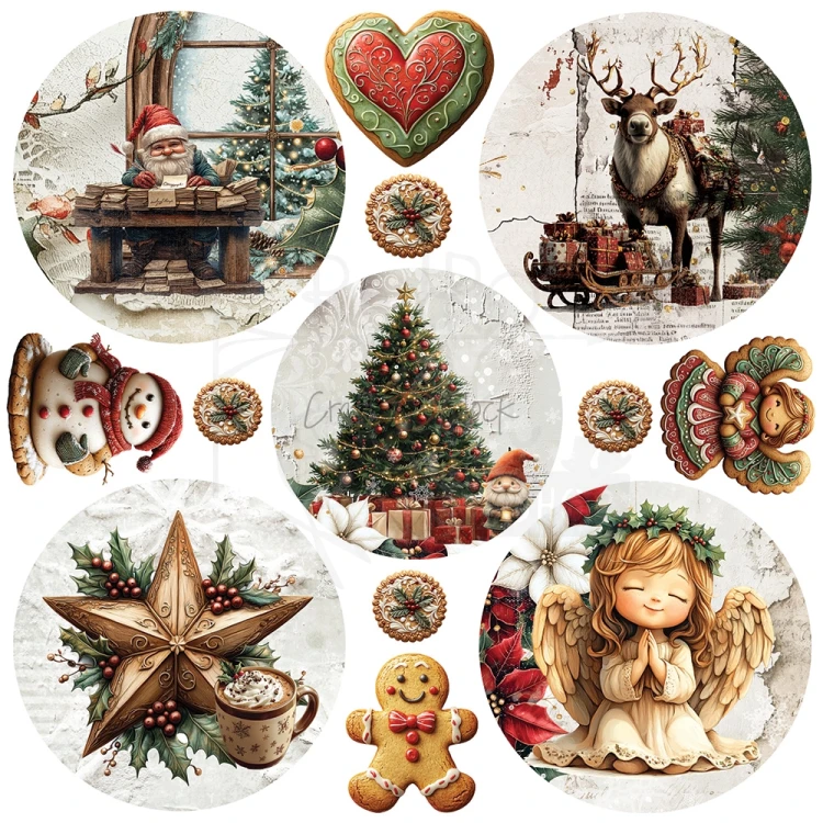 Zestaw papierów do scrapbookingu 20x20 Oh, Christmas Night CC-F41-OCN-07 Craft O'Clock