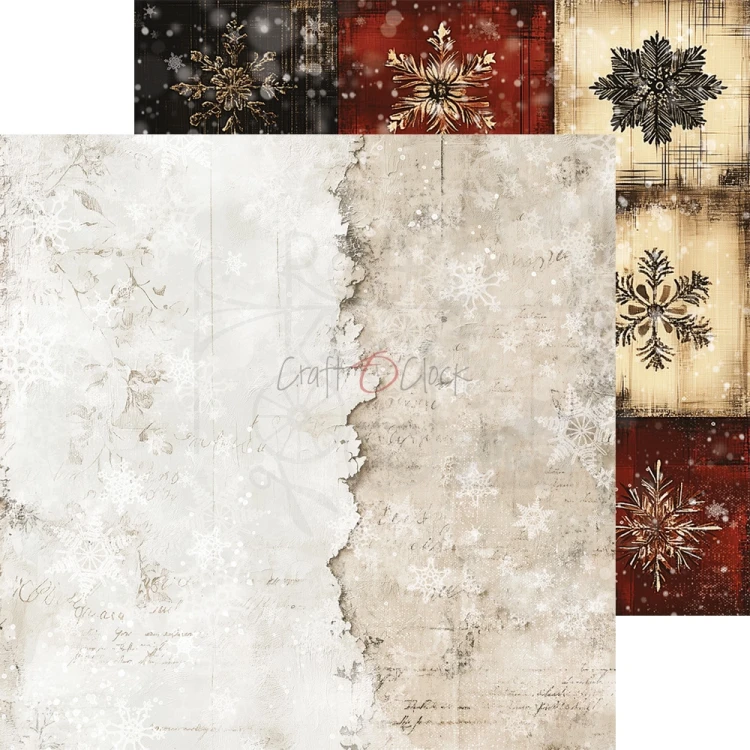 Zestaw papierów do scrapbookingu 20x20 Oh, Christmas Night Basic CC-F41-OCN-08 Craft O'Clock