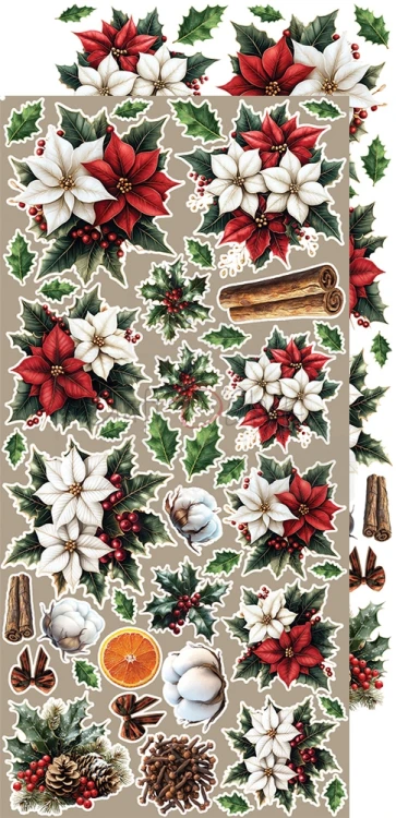 Zestaw dodatków 15x30 Oh, Christmas Night Flowers &amp; More CC-F41-OCN-11 Craft O'Clock