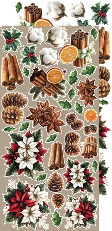 Zestaw dodatków 15x30 Oh, Christmas Night Flowers &amp; More CC-F41-OCN-11 Craft O'Clock