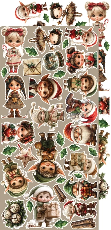 Zestaw dodatków 15x30 Oh, Christmas Night Flowers &amp; More CC-F41-OCN-11 Craft O'Clock