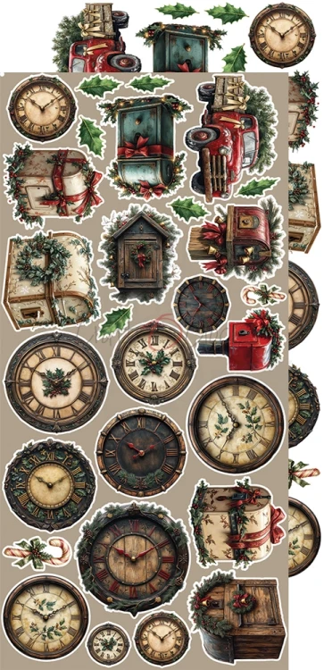 Zestaw dodatków 15x30 Oh, Christmas Night Flowers &amp; More CC-F41-OCN-11 Craft O'Clock