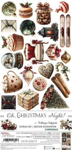 Zestaw dodatków 15x30 Oh, Christmas Night Christmas CC-F41-OCN-12 Craft O'Clock