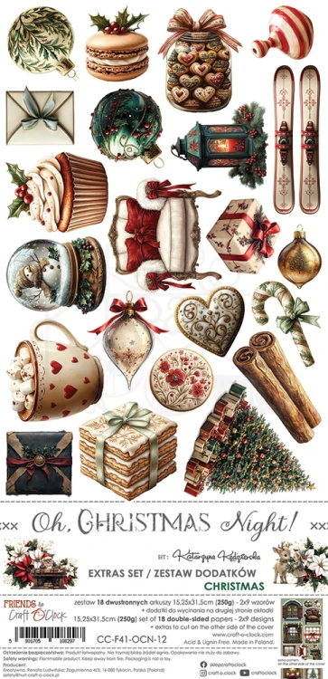 Zestaw dodatków 15x30 Oh, Christmas Night Christmas CC-F41-OCN-12 Craft O'Clock