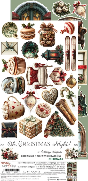 Zestaw dodatków 15x30 Oh, Christmas Night Christmas CC-F41-OCN-12 Craft O'Clock