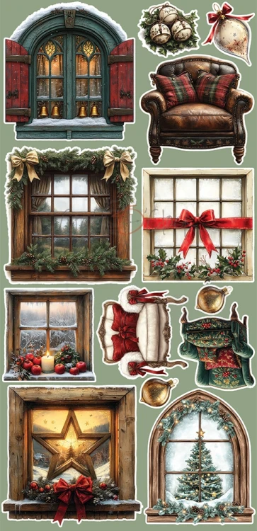 Zestaw dodatków 15x30 Oh, Christmas Night Christmas CC-F41-OCN-12 Craft O'Clock