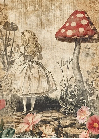 Papier ryżowy do decoupage A4 Alicja w Krainie Czarów 13005
