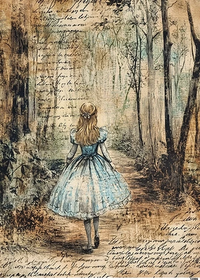 Papier ryżowy do decoupage A4 Alicja w Krainie Czarów 12996