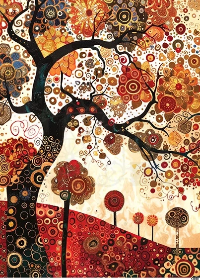 Papier ryżowy do decoupage A4 Drzewo - jak Klimt 12980