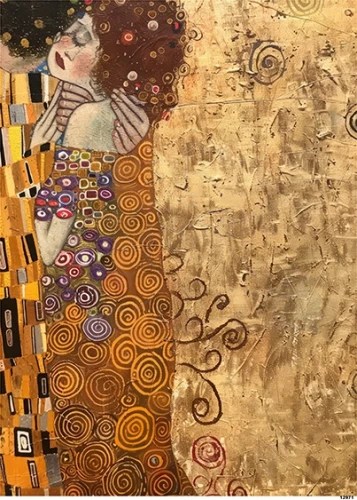 Papier ryżowy do decoupage A4 Kobieta - jak Klimt 12971