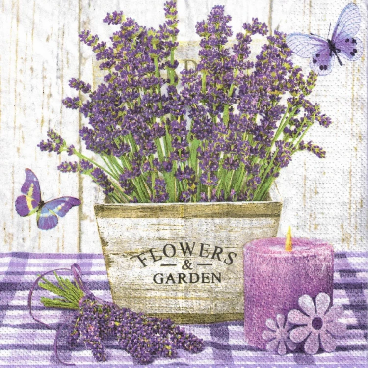 Serwetka 33x33 - Lawenda Flowers Garden