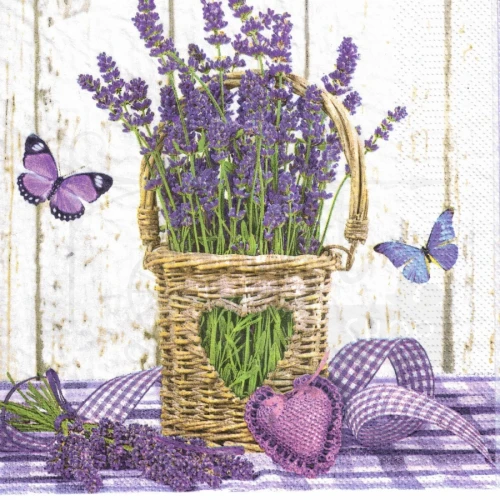 Serwetka 33x33 - Lawenda Flowers Garden