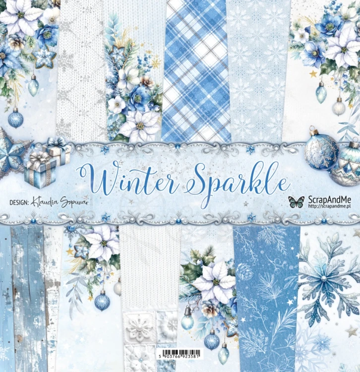 Zestaw papierów do scrapbookingu 30x30 Winter Sparkle - ScrapAndMe