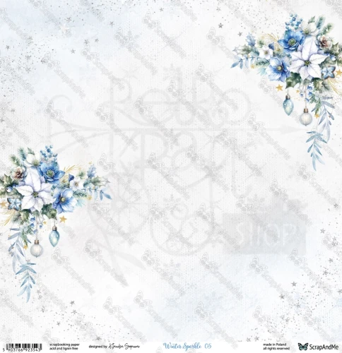 Papier do scrapbookingu 30x30 Winter Sparkle 05/06 - ScrapAndMe