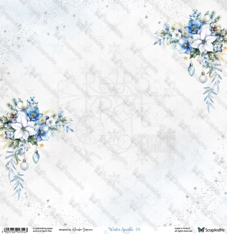 Papier do scrapbookingu 30x30 Winter Sparkle 05/06 - ScrapAndMe