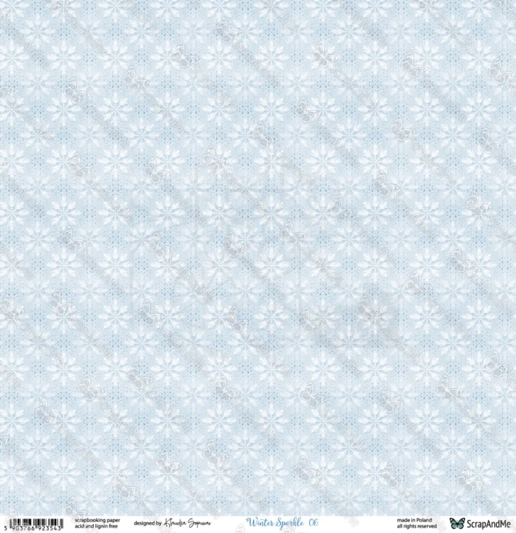 Papier do scrapbookingu 30x30 Winter Sparkle 05/06 - ScrapAndMe