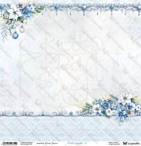 Papier do scrapbookingu 30x30 Winter Sparkle 07/08 - ScrapAndMe