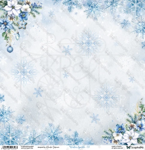 Papier do scrapbookingu 30x30 Winter Sparkle 09/10 - ScrapAndMe