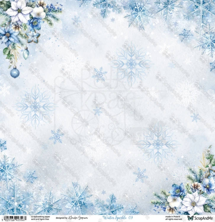 Papier do scrapbookingu 30x30 Winter Sparkle 09/10 - ScrapAndMe