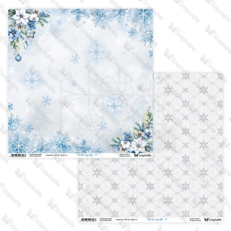 Papier do scrapbookingu 30x30 Winter Sparkle 09/10 - ScrapAndMe