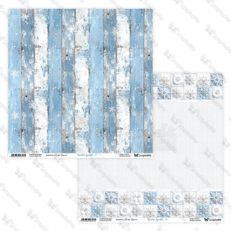 Papier do scrapbookingu 30x30 Winter Sparkle 11/12 - ScrapAndMe