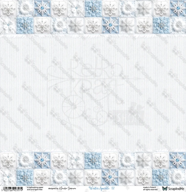 Papier do scrapbookingu 30x30 Winter Sparkle 11/12 - ScrapAndMe