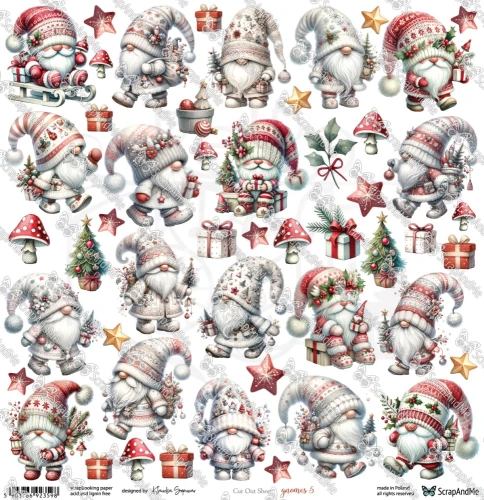 Papier 30x30 elementy do wycięcia Gnomes 5 - ScrapAndMe