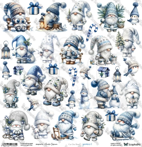 Papier 30x30 elementy do wycięcia Gnomes 6 - ScrapAndMe