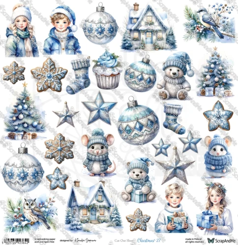 Papier 30x30 elementy do wycięcia Christmas 27 - ScrapAndMe