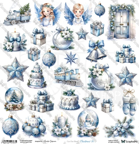 Papier 30x30 elementy do wycięcia Christmas 26 - ScrapAndMe