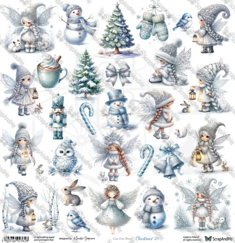 Papier 30x30 elementy do wycięcia Christmas 25 - ScrapAndMe