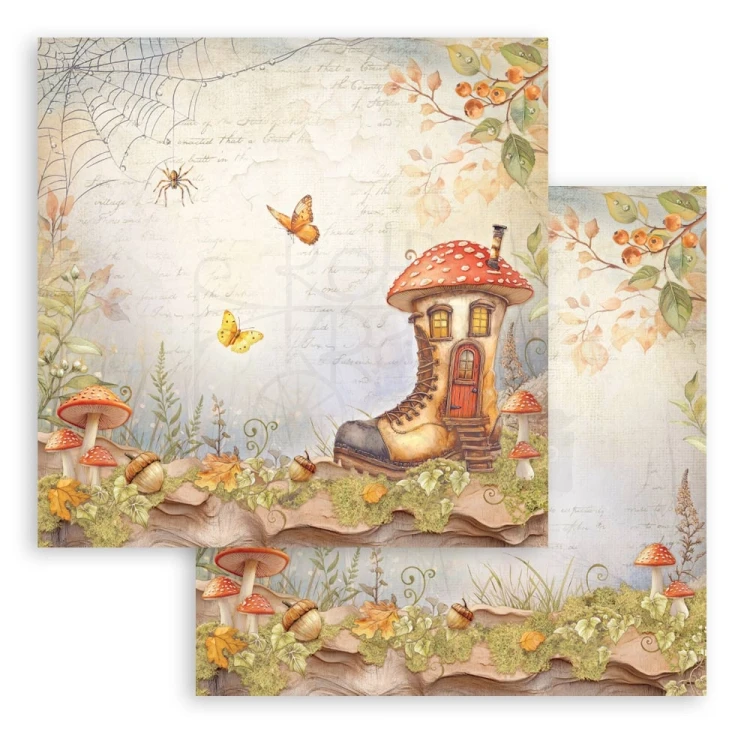 Zestaw papierów do scrapbookingu 20x20 Whispering Woods SBBS131 Stamperia