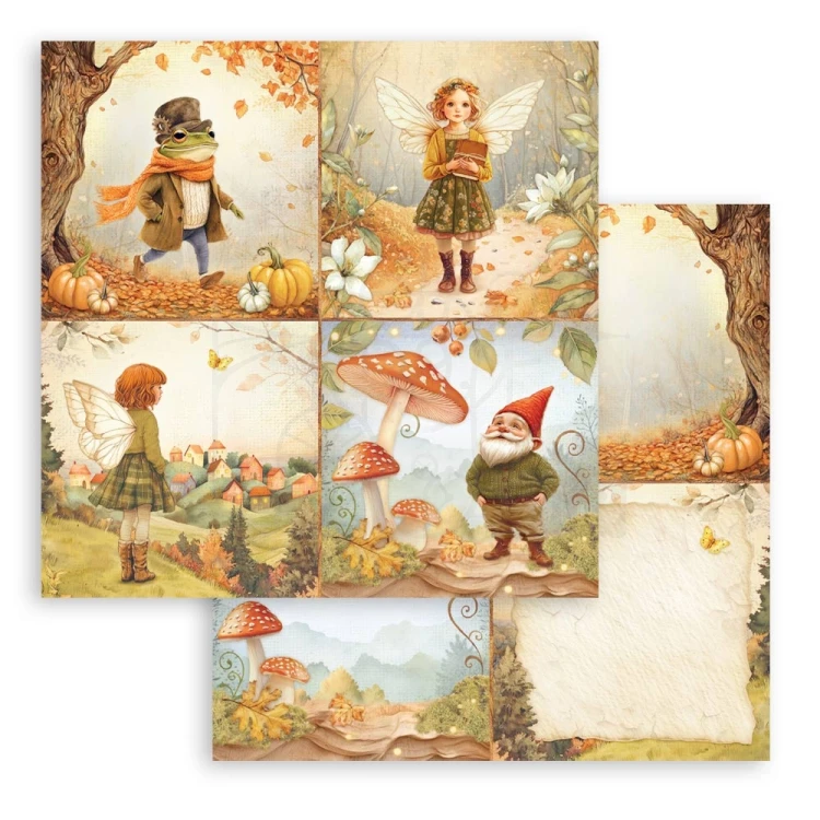 Zestaw papierów do scrapbookingu 20x20 Whispering Woods SBBS131 Stamperia