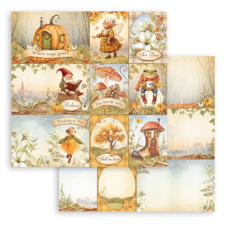 Zestaw papierów do scrapbookingu 20x20 Whispering Woods SBBS131 Stamperia