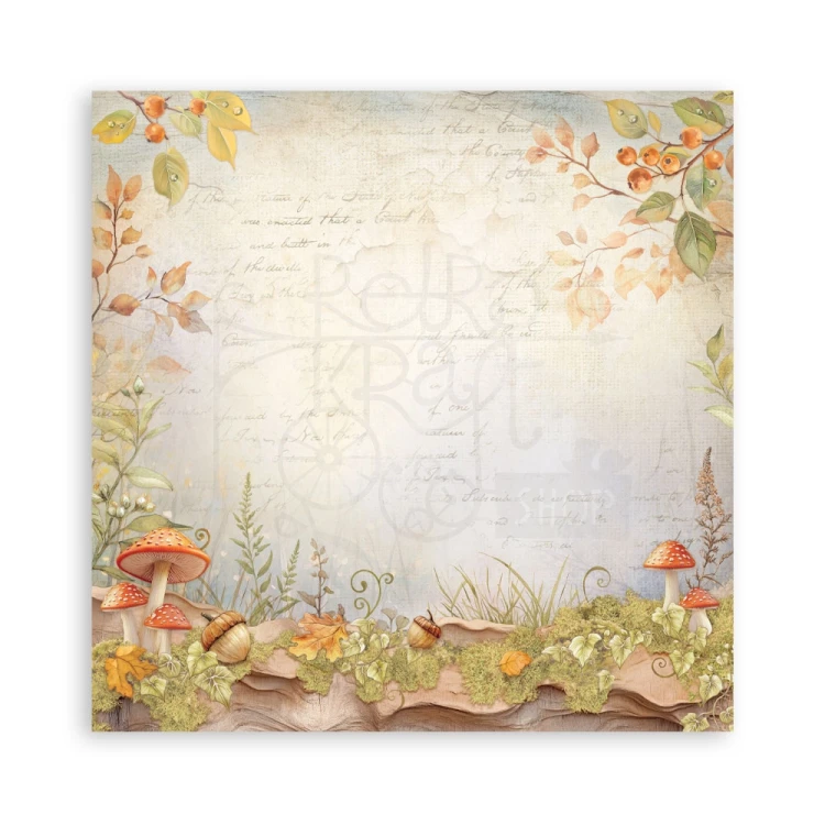 Zestaw papierów jednostronnych do scrapbookingu 20x20 Whispering Woods 22 arkusze SBBSXB17 Stamperia