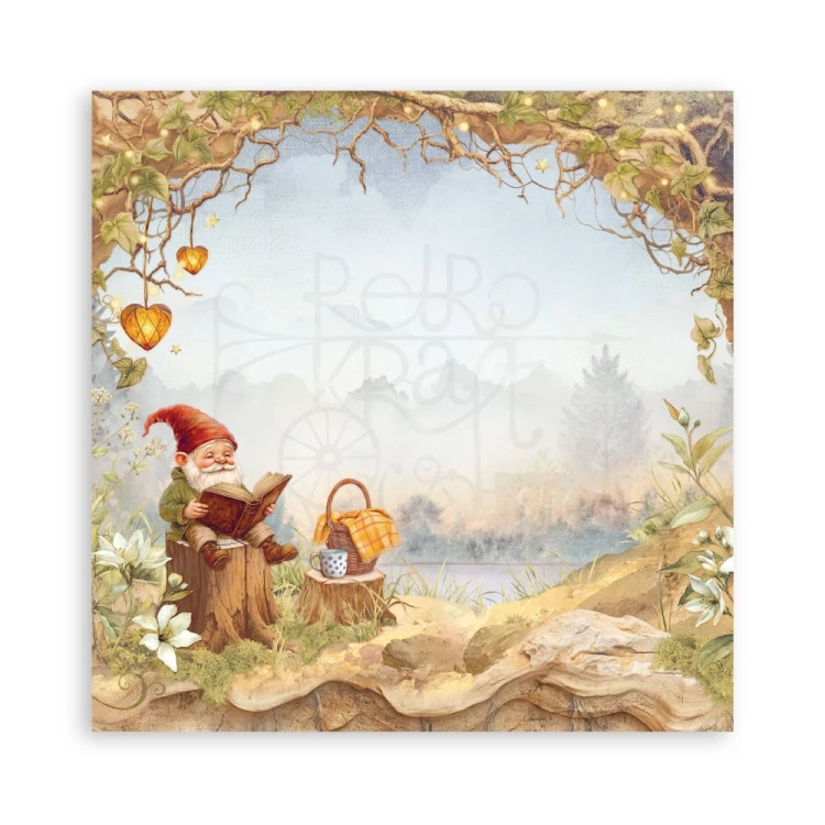 Zestaw papierów jednostronnych do scrapbookingu 20x20 Whispering Woods 22 arkusze SBBSXB17 Stamperia
