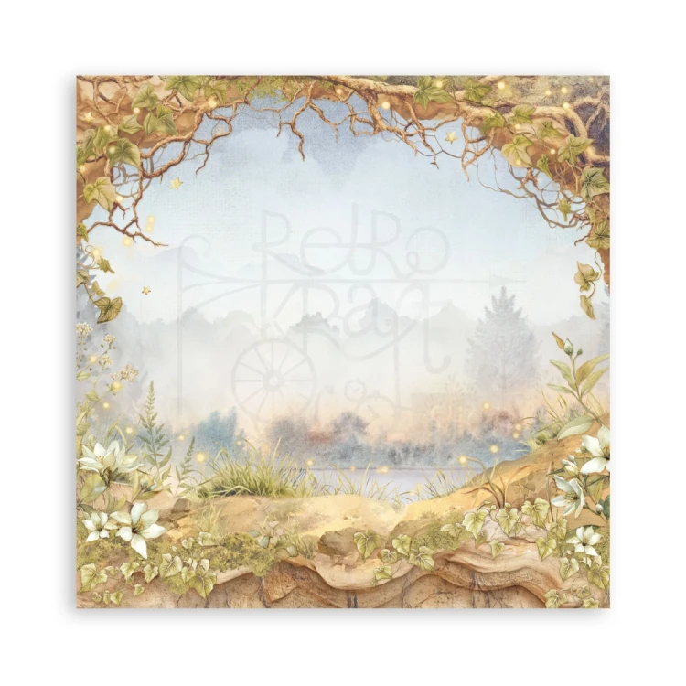 Zestaw papierów jednostronnych do scrapbookingu 20x20 Whispering Woods 22 arkusze SBBSXB17 Stamperia