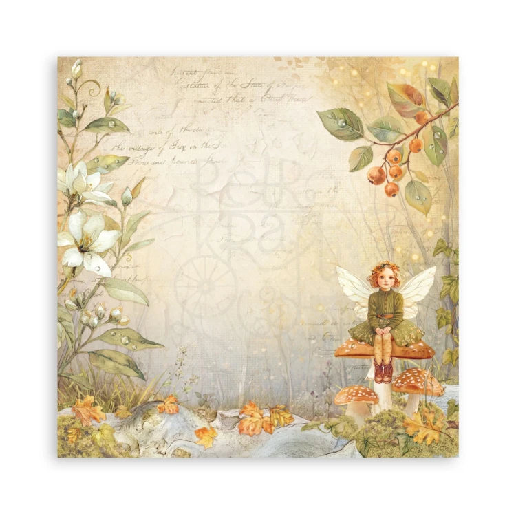 Zestaw papierów jednostronnych do scrapbookingu 20x20 Whispering Woods 22 arkusze SBBSXB17 Stamperia
