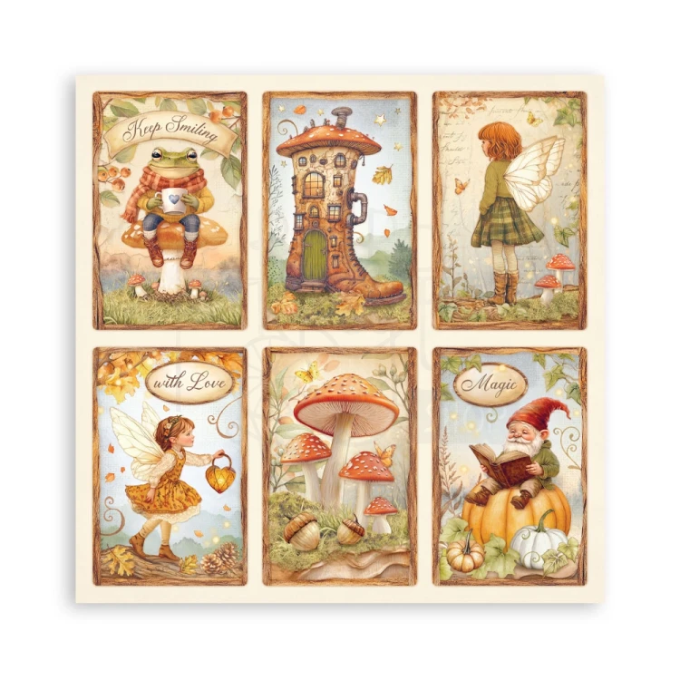 Zestaw papierów jednostronnych do scrapbookingu 20x20 Whispering Woods 22 arkusze SBBSXB17 Stamperia