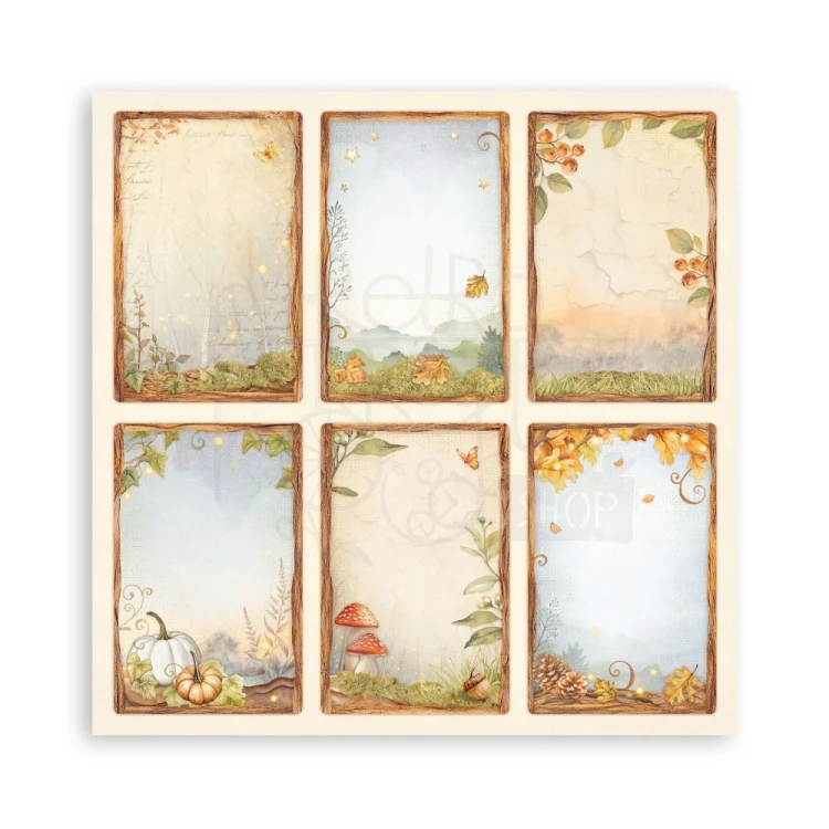 Zestaw papierów jednostronnych do scrapbookingu 20x20 Whispering Woods 22 arkusze SBBSXB17 Stamperia