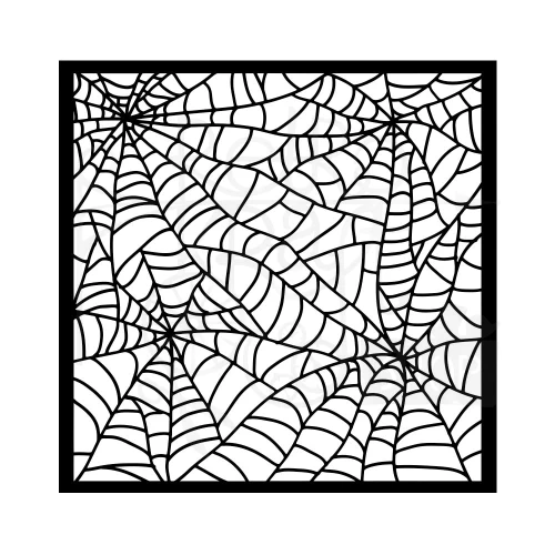 Szablon maska 18x18cm Whispering Woods Sieć pajęcza KSTDQ127 Stamperia